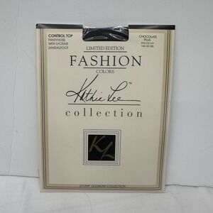 Kathie Lee Control Top Pantyhose Chocolate Brown Plus Sz Limited Edition Fashion